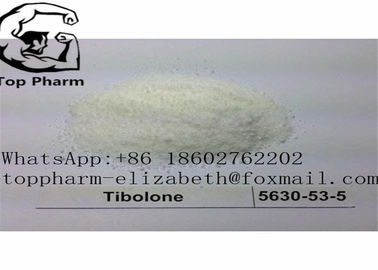 Polvo esteroide CAS 5630-53-5 de Tibolone levantamientos de pesas cristalinos blancos o apagado blancos de Livial 99%purity del polvo